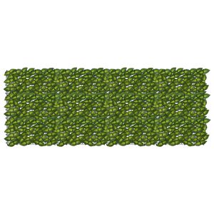 vidaXL Zaslon za balkon s li&scaron;ćem Zelena i žuta 200 x 75 cm