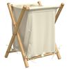 vidaXL Ko&scaron;ara za rublje krem bijela 45 x 55 x 63,5 cm od bambusa