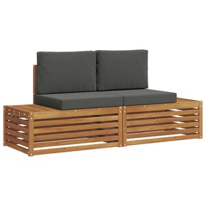 vidaXL Set vanjskih sofa s jastukom 2 Komad Prirodna i antracit