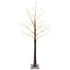 vidaXL Snježno LED božićno drvce Smeđa 22 x 22 x 150 cm Plastika