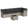 vidaXL 7-dijelni set vrtnih sofa svjetlosivi od poliratana