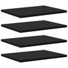 vidaXL Police za knjige 4 pcs Crna 40 x 30 x 1,5 cm Konstruirano drvo