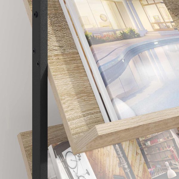 vidaXL Polica za časopise s policom Sonoma hrast 68 x 40 x 123.5 cm