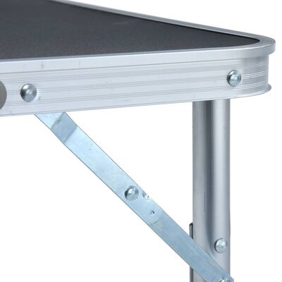 vidaXL Sklopivi stol za kampiranje sivi aluminijski 60 x 45 cm