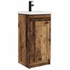 vidaXL Kupaonski umivaonik s sudoperom Staro drvo 42 x 40 x 84,5 cm
