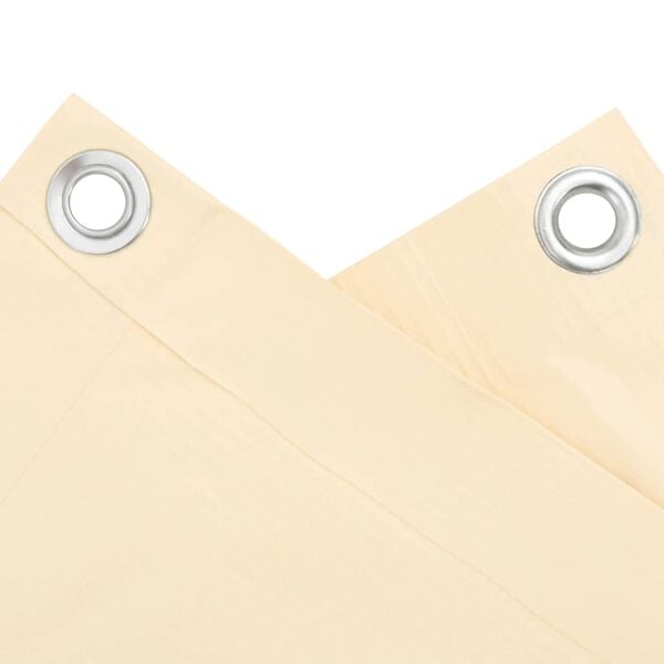 vidaXL Balkonski zaslon za privatnost krem 400 x 75 cm PVC