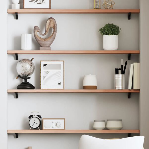 vidaXL Zidna polica svjetlosmeđa 80 x 10 x 2 cm od obrađene hrastovine
