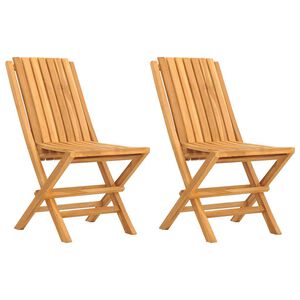 vidaXL Sklopive stolice 2 kom 47x47x89 cm Masivno drvo Teak