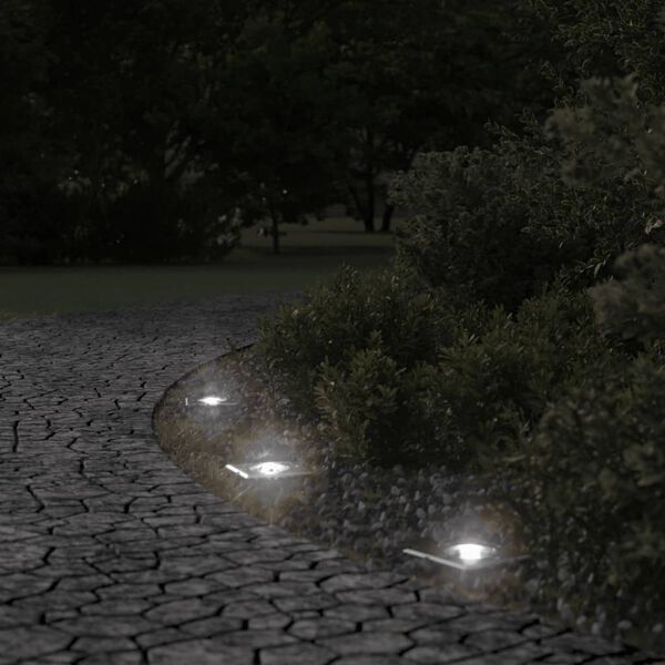 vidaXL Vanjska podna svjetiljka kvadratna crna 10,5x10,5cm aluminijska