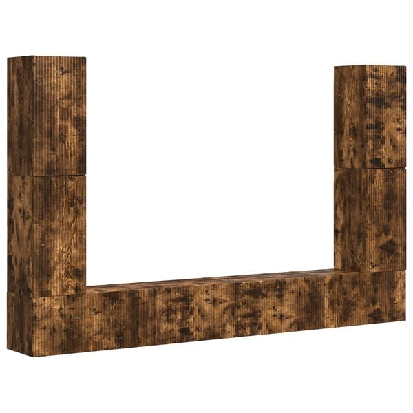 vidaXL 4 pcs Dimljeni hrast