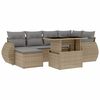 vidaXL 7-dijelni set vrtnih sofa od poliratana s jastucima bež