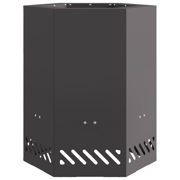 vidaXL Oganj bez dima Crna 38 x 38 x 51 cm Čelik