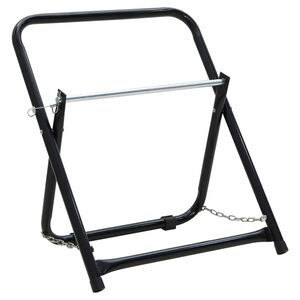 vidaXL Stalak za kolut za crijevo 48 cm 45 kg crni čelični