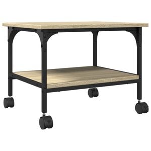 vidaXL Stalak za pisač 2 razine boja hrasta sonome 50x40x38 cm drveni