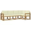 vidaXL Set vanjskih sofa 5 kom. Bijela i krem