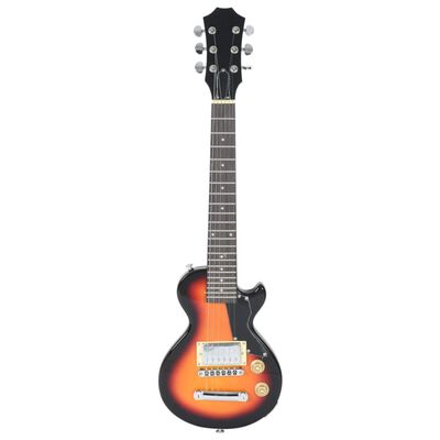 vidaXL Električna gitara za djecu s torbom smeđe-crna 3/4 30 "