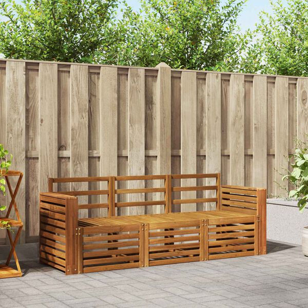 vidaXL Setovi sofa 3 pcs Prirodna Čvrsto drvo akacije