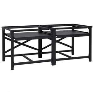 vidaXL Pedestal za perilicu rublja 2 kom. Crna 120 x 56 x 52 cm Čelik