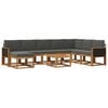 vidaXL Set vanjskih sofa 9 kom. Prirodna i antracit