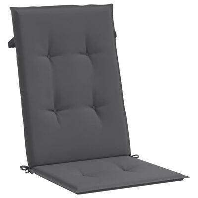 vidaXL Jastuci za vrtne stolice 6 kom antracit 120x50x3 cm od tkanine
