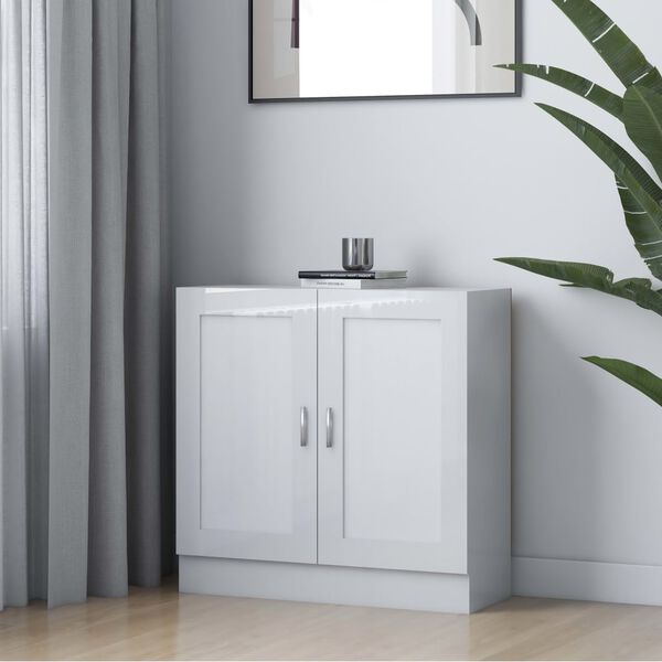 vidaXL Ormarić za knjige sjajni bijeli 82,5 x 30,5 x 80 cm drveni