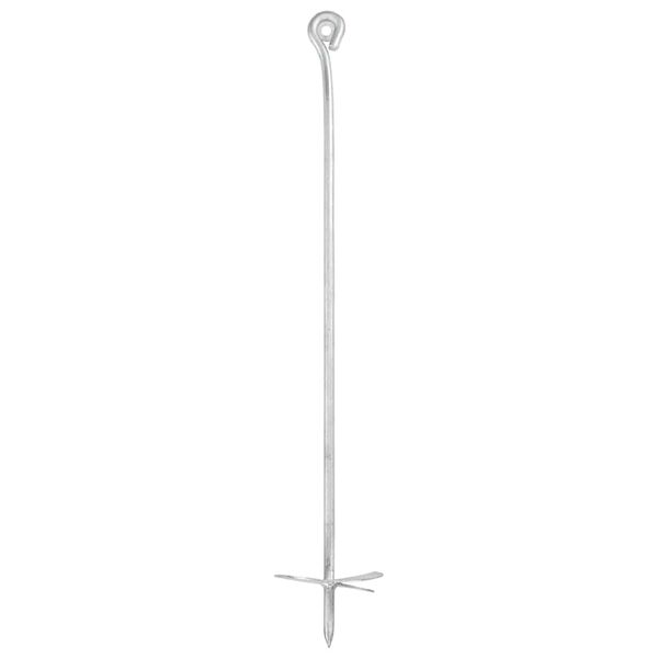 vidaXL Sidra za tlo 4 kom 10 x 60 cm od pocinčanog metala