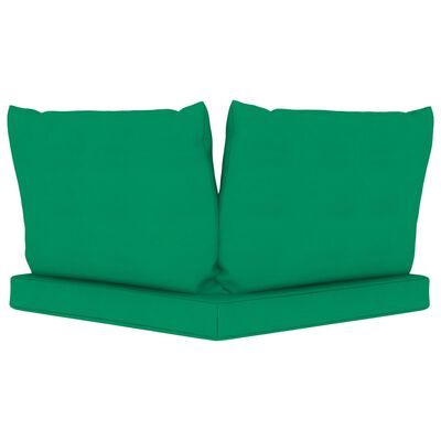 vidaXL Vrtni trosjed od paleta od borovine sa zelenim jastucima