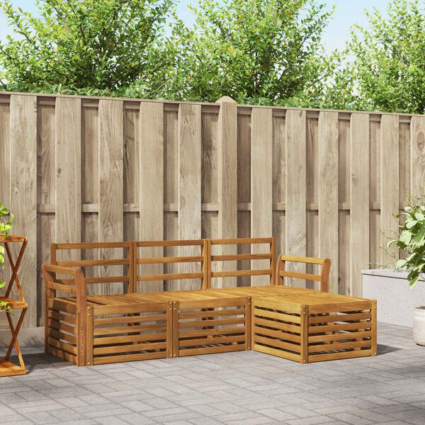 vidaXL Setovi sofa 4 pcs Prirodna Čvrsto drvo akacije