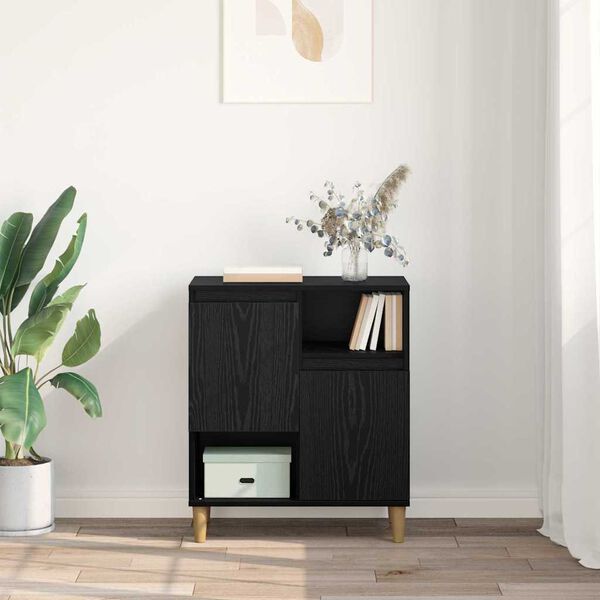 vidaXL Kreveta Crni hrast 35 x 60 x 70 cm Konstruirano drvo