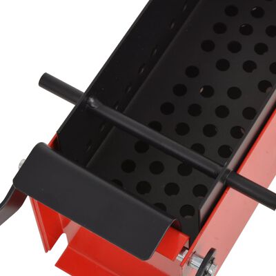 vidaXL Preša za izradu briketa od papira 34x14x14 cm čelik crno-crvena