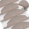 vidaXL Prostirke za stepenice 30 kom 65x24x4 cm svijetlosmeđe poluokrugle velike