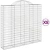 vidaXL Lučne gabionske ko&scaron;are 8 kom 200x50x180/200cm pocinčano željezo