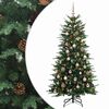 vidaXL Umjetno božićno drvce s nogom 150 cm 150 LED lampica