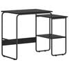 vidaXL Stol s pohranom Crni hrast 100 x 50 x 75 cm