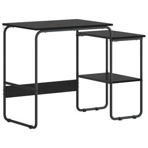 vidaXL Stol s pohranom Crni hrast 100 x 50 x 75 cm