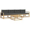 vidaXL Set vanjskih sofa 4 kom. Bijela i antracit