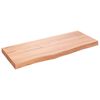 vidaXL Zidna polica svjetlosmeđa 100x40x(2-6) cm obrađena hrastovina
