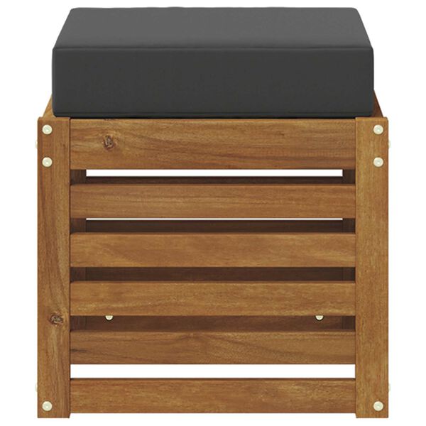 vidaXL Klupa 2 Komad Prirodna i antracit Čvrsto drvo akacije