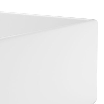 vidaXL Kupaonski umivaonik keramički mat bijeli