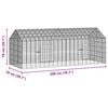 vidaXL Kavez za zečeve Srebrno 400 x 78 x 78 cm Cinkani čelik