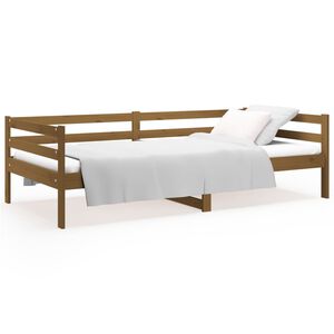 vidaXL Dnevni ležaj smeđa boja meda 90 x 190 cm od masivne borovine