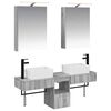 vidaXL Set ormarića za kupaonicu 5 pcs Siva Sonoma 50 x 14,5 x 70 cm