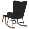 vidaXL Stolica za ljuljanje s osloncem za noge crna bar&scaron;unasta