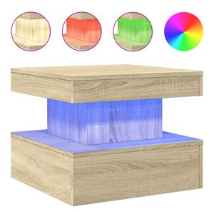 vidaXL Ormarić za uzglavlje LED boja hrasta sonome 50x50x40 cm