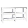 vidaXL Radni stol bijeli 142,5 x 50 x 80 cm od masivne borovine