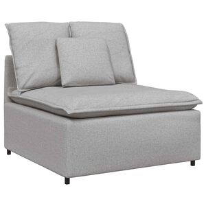 vidaXL Modularni kauč s jastucima, sivo-bijeli 100 cm