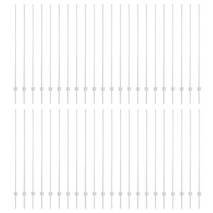 vidaXL Stup za ogradu 44 pcs Srebrno 200 cm Čelik