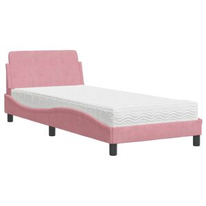vidaXL Krevet s madracem Dover ružičasti 80 x 200 cm bar&scaron;unasti