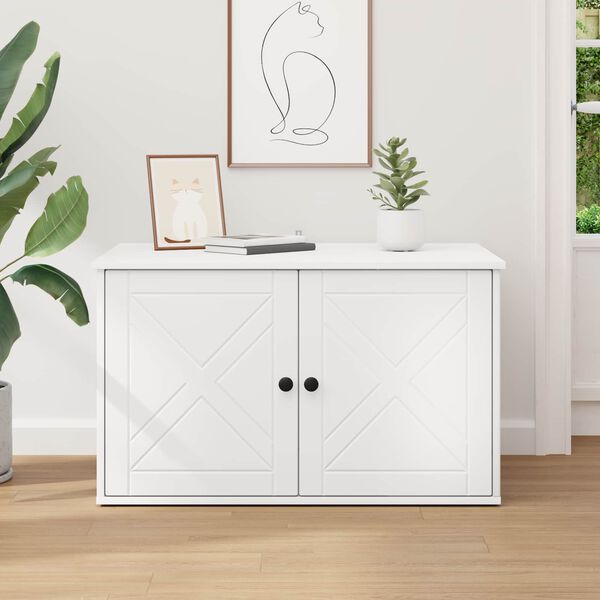 vidaXL Mačja Kuća Bijelo 85 x 55 x 50,5 cm Konstruirano drvo