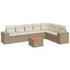 vidaXL 8-dijelni set vrtnih sofa od poliratana s jastucima bež